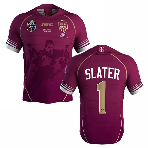 Camiseta Qld Maroons Slater 2018 Rojo